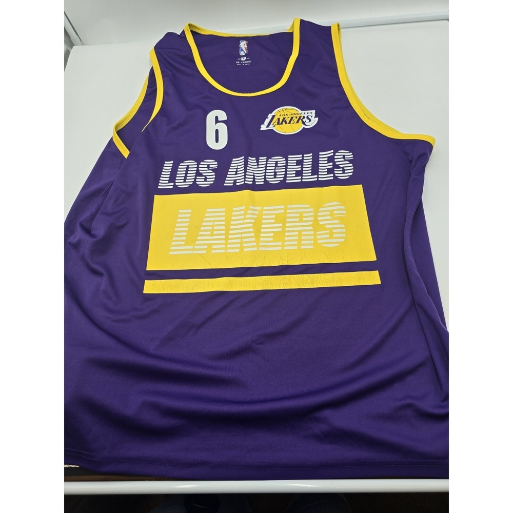 LOS ANGELES LAKERS Lebron 6 James Summer Tank Top jersey men's XXL NBA - Picture 3 of 15